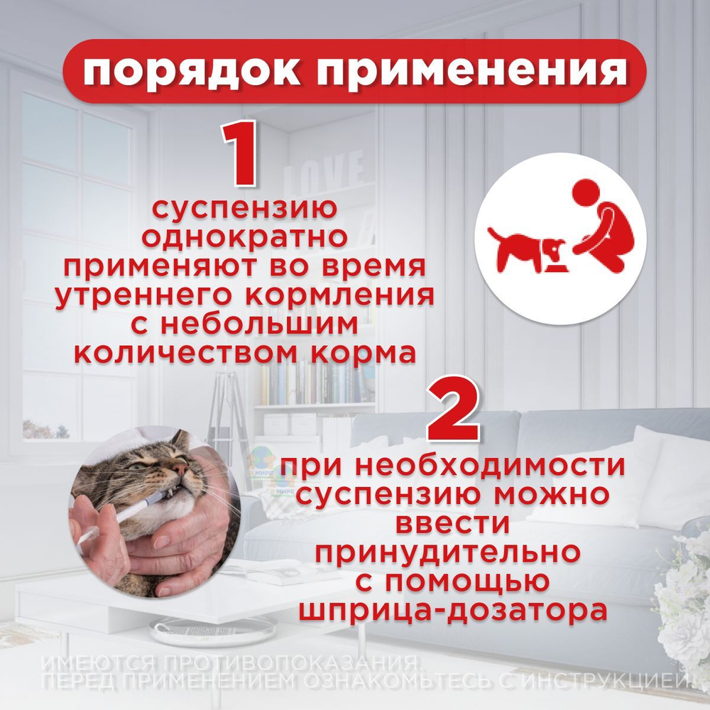 Суспензия для кошек от гельминтов и лямблий Празицид Плюс APICENNA, 7мл. Фебантел/Пирантел/ Празиквантел