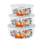 Набор мисок эмал 3пр Orange fruit пласт/кр ТМ Appetite