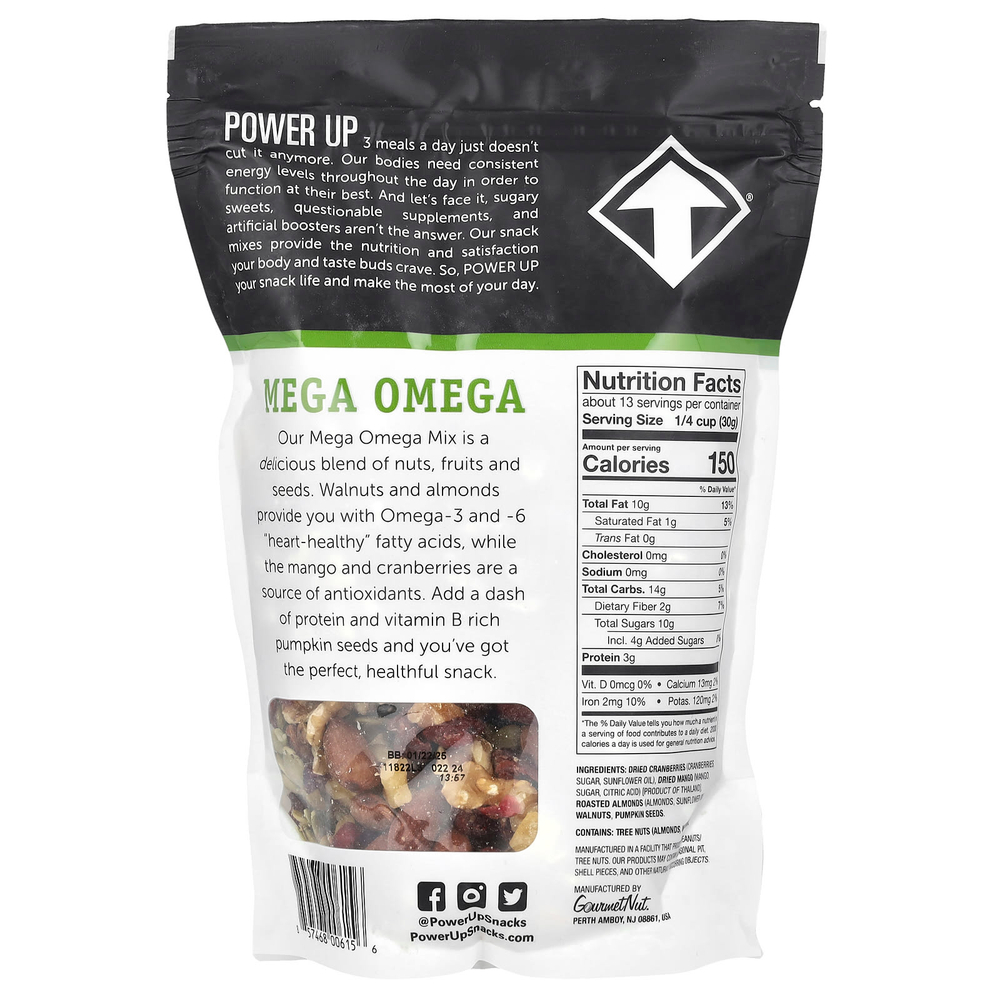 Power Up, Premium Trail Mix, Mega Omega, 397 г (14 унций)