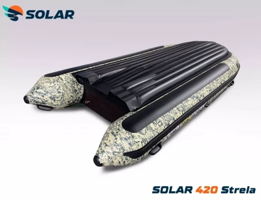 Лодка надувная моторная solar-420 strela jet tunnel
