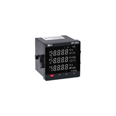 Мультиметр DEKraft 96x96мм трехфазный, вход 600В 5А, THD+multi-tariff, RS485+DO, МТ-96D 51509DEK