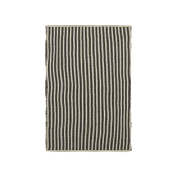Ковер Satanca 230х160 см в бежевую и черную полоску из синтетики