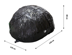 Кресло подвесное Беатрис арт.7036 (стойка+основание.черн.,корзн.корич.,подуш.беж. 2уп. (Т))