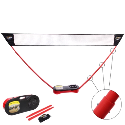 Сетка складная для игры в бадминтон, 300*150 см, красный-черный