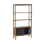 Стеллаж «Бридж» сквозной широкий с 2-мя дверями браун/серый 7012