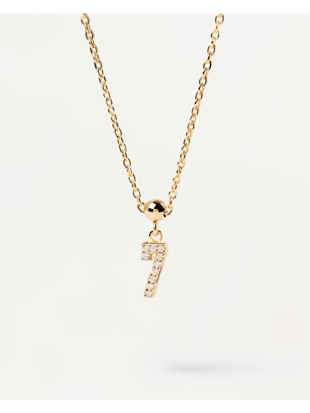 Подвеска-шарм женская PDPaola Цифра 7 серебро 925 пробы покрытое золотом 750 пробы CH01-003-U