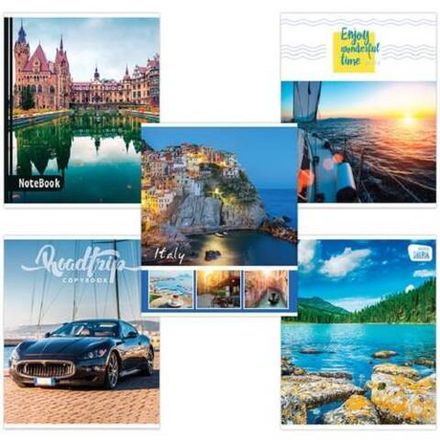 Тетрадь 48л, А5, линия, Brauberg Микс