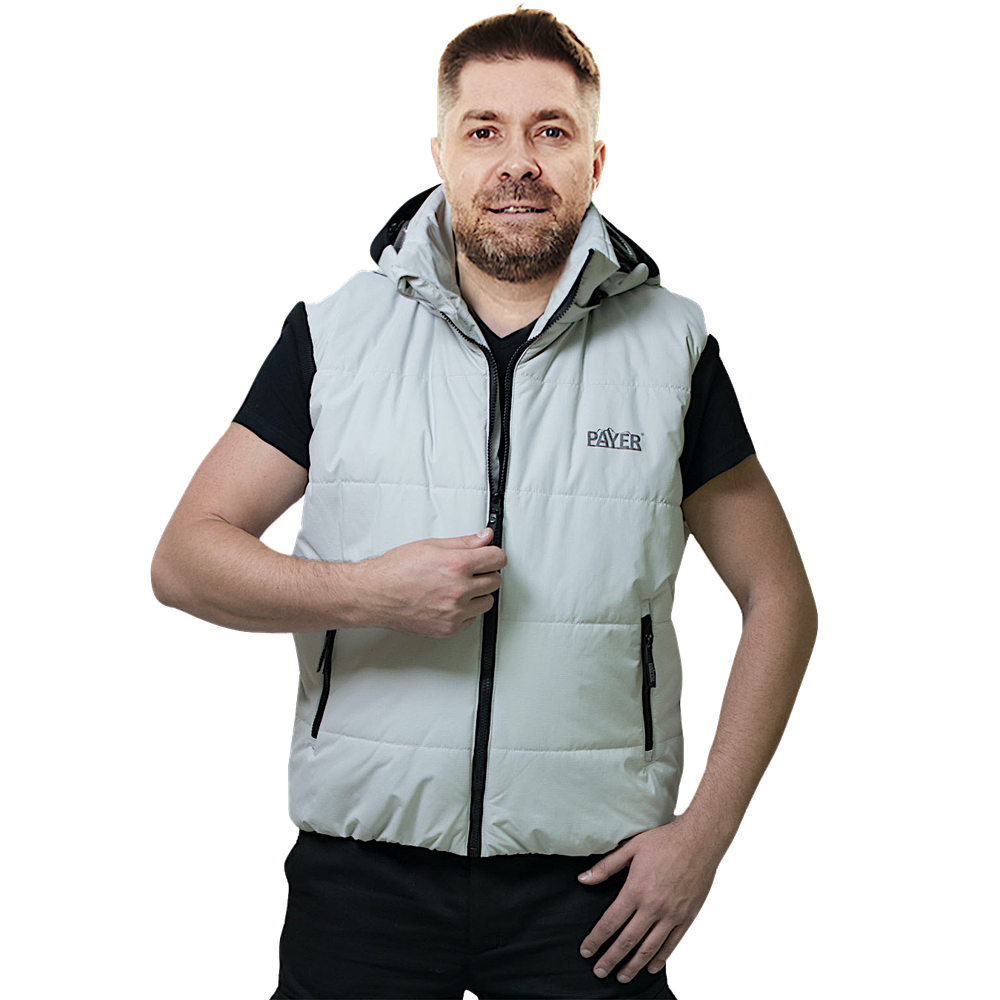 Жилет Nova-Tex Партизан New с капюшоном (таслан, светлосерый) Payer 10/10 -