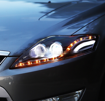 Передние фары Форд Мондео 4 2007-2013 V1 type [Комплект Л+П; ходовые огни; динамичный поворотник; электрокорректор; би LED линза]