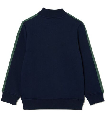 Кофта для мальчика теннисная Lacoste Tennis Print Quarter-Zip Sweatshirt - небесный