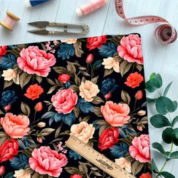 Ткань Барби ночные розы