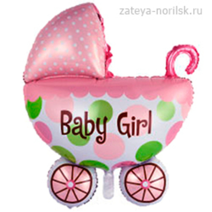 ФИГУРА Коляска детская розовая_