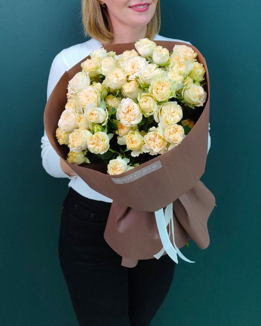 Роза кустовая пионовидная Саммер,11 веток(00242)