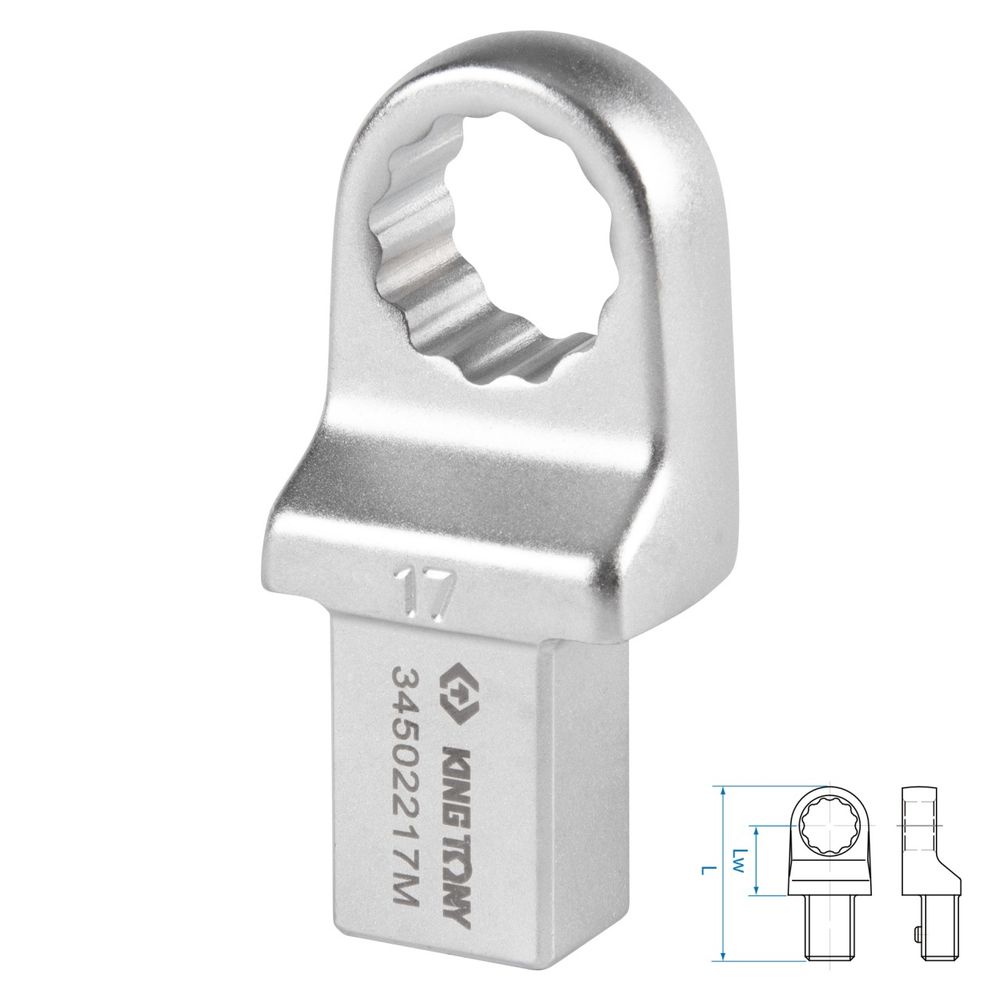 KING TONY (34502217M) Насадка накидная серии "FIT", 17 мм, 14х18 мм