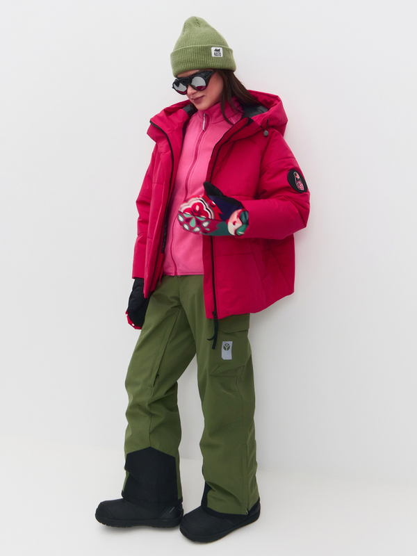 Куртка горнолыжная Apre ski утепленная (маджента\пурпурный)