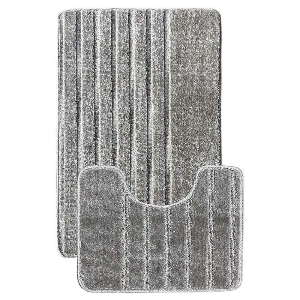 Комплект из 2 ковриков L'CADESI Marathon, 50(U 50х40), Полоска, бежевый Турция