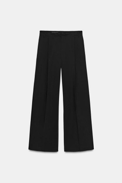 ZARA БРЮКИ С НИЗКОЙ ПОСАДКОЙ, ЧЕРНЫЙ