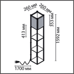 8090/1F LN Торшер E27 1*60Вт 220В IP20 COMFI