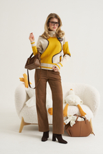 Джемпер с контрастным принтом