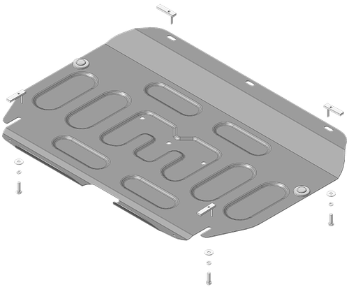 Защита картера Двигателя, КПП. 2 мм, Сталь. для Jac J7 2020-н.в. MOTODOR.78301