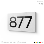 Номер на дверь 877, табличка на дверь для офиса, квартиры, кабинета, аудитории, склада, белая 120х70 мм, Айдентика Технолоджи