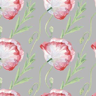 Бесшовный принт c маками