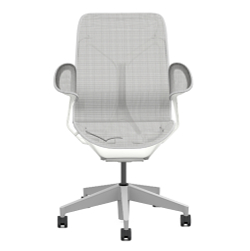 Кресло Herman Miller Cosm, средняя спинка, цвет Mineral, подлокотники «лепестки» (Leaf)