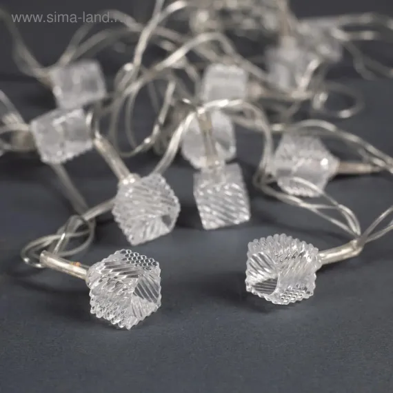 Гирлянда Кубики тающие 5 м., IP20, 20 LED, свечение мульти (RG/RB), мигание, 220 В, Luazon Lighting (1080395)