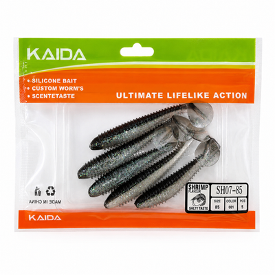 Набор силиконов KAIDA SH07-85 8.5см 5шт COL001 №22