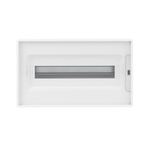 Щиток 18 мод встраиваемый FRAME, белый, с прозрачной дверцей, с 2 шинами PEN на 8 и 10 отв.