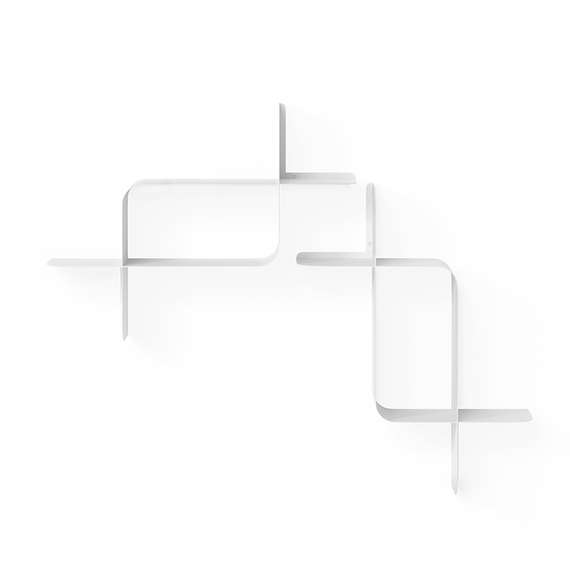 Набор металлических настенных полок montage, 2 шт., белый