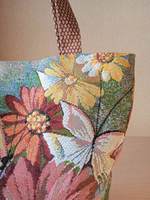 Гобеленовая сумка Белые бабочки (39х39х12)