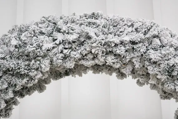 Хвойная арка Карельская 240*160 см. заснеженная, ПВХ, ЕлкиТорг (28010)