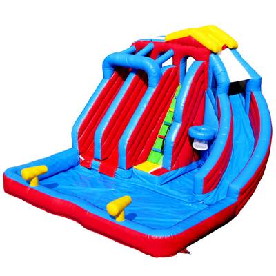 Надувной водный батут с бассейном «Перекресток» 9*7*5 м