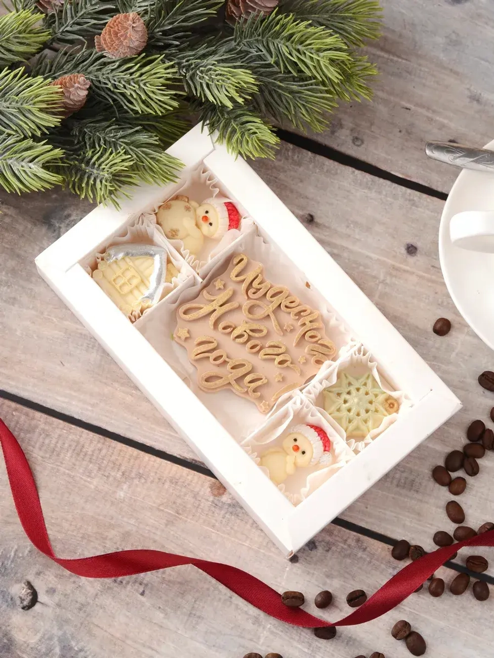 Набор шоколадный "Чудесного Нового Года" со снеговиком #1