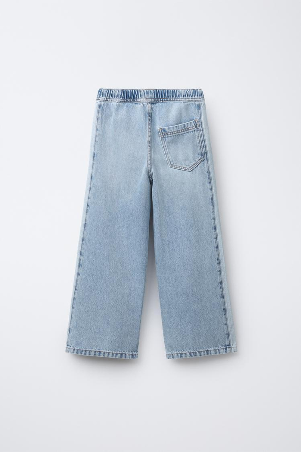 ZARA ДЖИНСЫ WIDE-LEG, ВЫЦВЕТШИЙ СИНИЙ