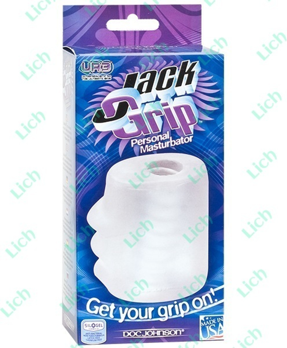 Прозрачный рифлёный мастурбатор JACK GRIP
