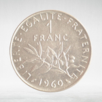 France, 1 Franc 1960 - Signature "O. Roty", VF