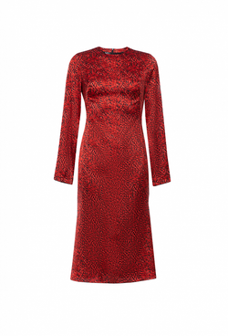 Платье из тонкого принтованного крепа 07-01-23 FW