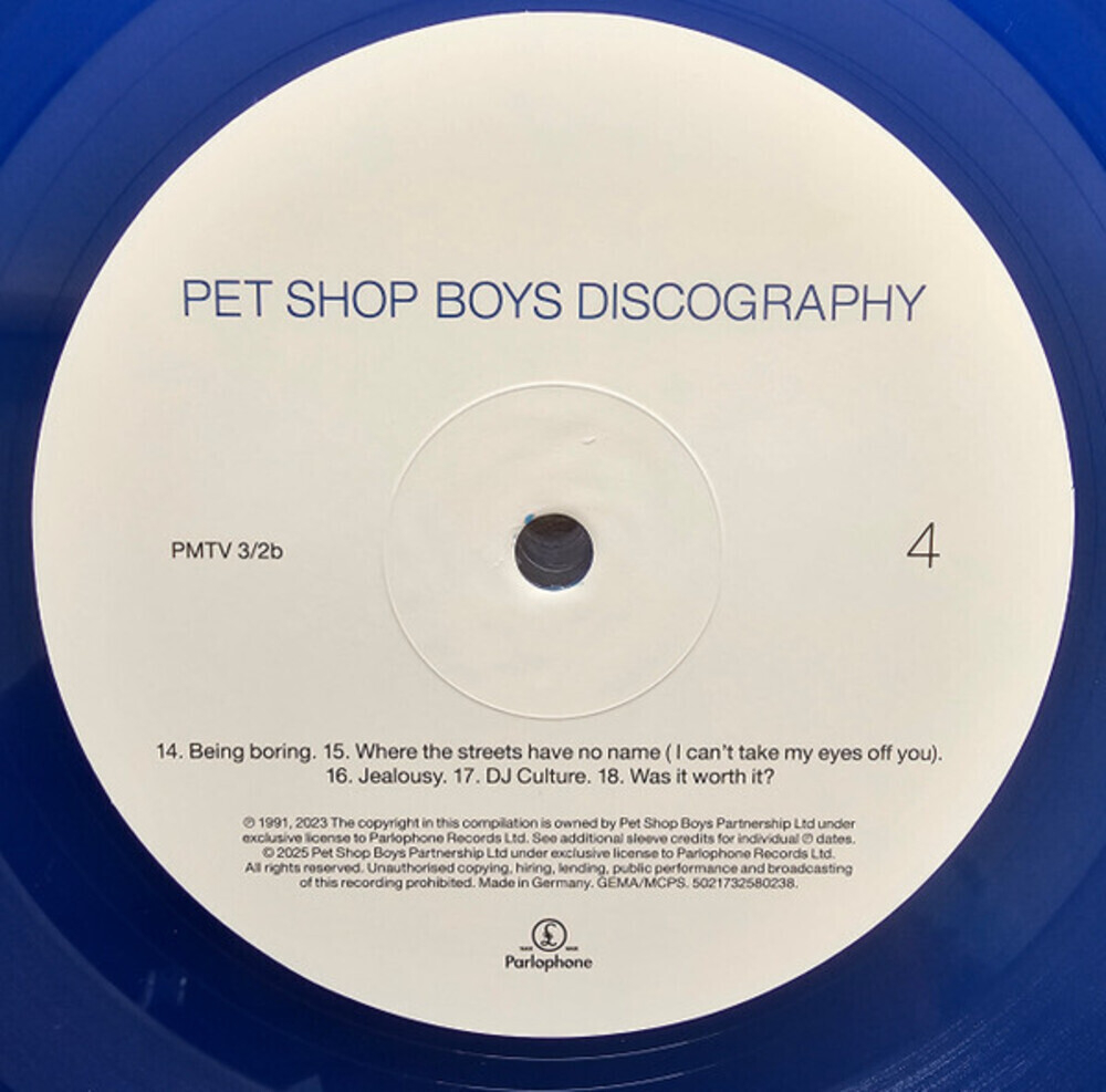 Pet Shop Boys / Discography: The Complete Singles Collection 1985-1991 (Limited Edition)(Coloured Vinyl)(2LP)