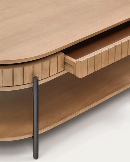 Licia Журнальный столик из дерева манго с натуральной отделкой 130 x 65 см Испания 