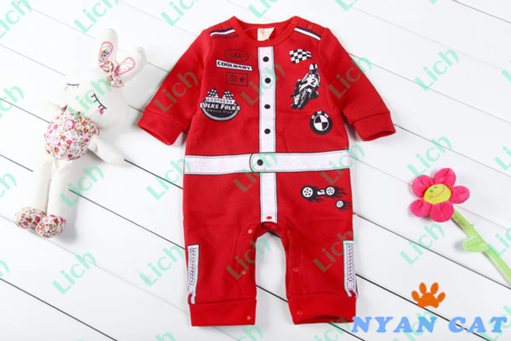 Комбинезон утепленный в стиле автогонщика