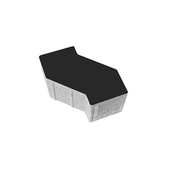 Тротуарная плитка S-ФОРМА В.3.Ф.10, 172х94х100мм Стандарт Черный