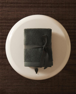 ZARA HOME НАБОР ХЛОПКОВЫХ ПОЛОТЕНЕЦ ДЛЯ РУК (3 ШТ.), ЗЕЛЕНЫЙ