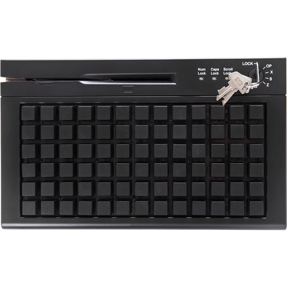 POS клавиатура Heng Yu S78A (USB, Считыватель MSR, Черный, арт. S78A-BMU)