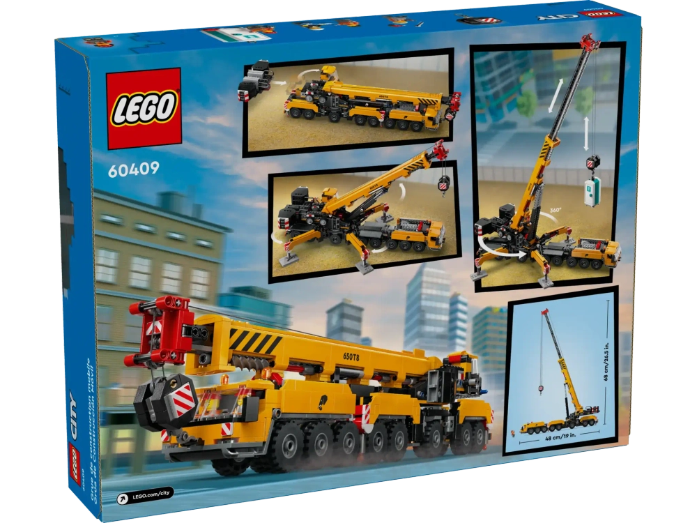 Конструктор LEGO City 60409 Желтый мобильный строительный кран