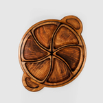 Деревянная менажница с ручками из кедра