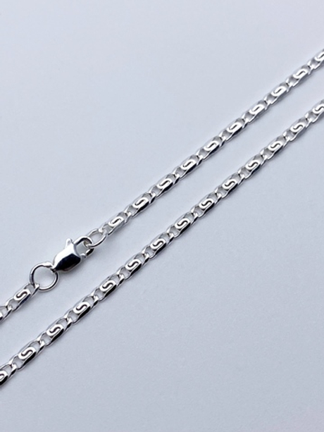 Цепь из серебра/Двойная спираль/Без покрытия