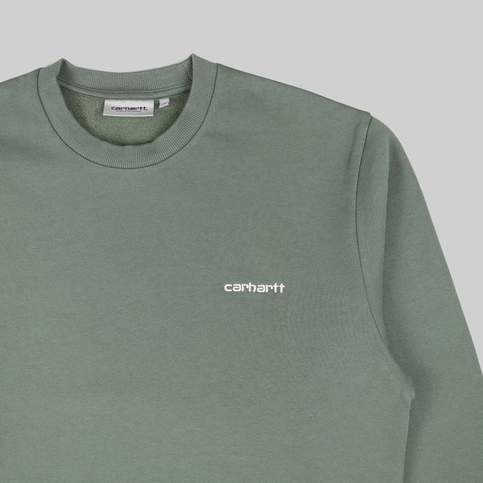 Толстовка мужская Carhartt WIP Script Embroidery Sweatshirt артикул:I033657_park - купить в магазине Дайс