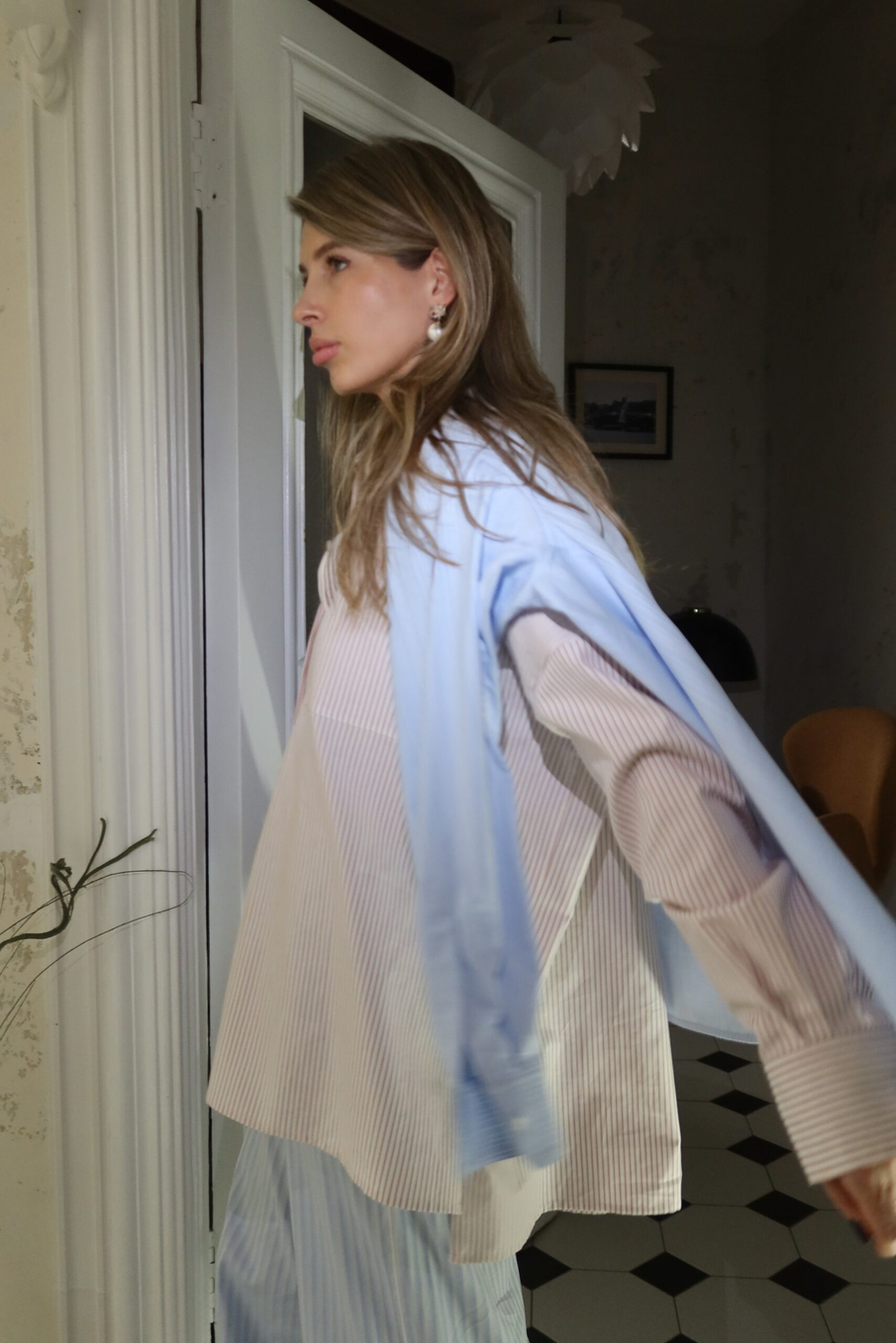 Рубаха Oversize Stripe Red
